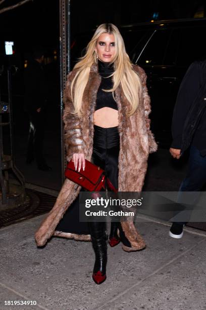 Jessica Simpson is seen in the East Village on November 28, 2023 in New York City.