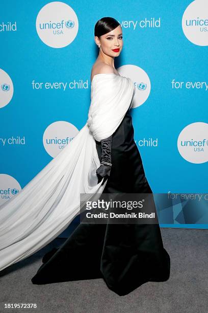 Sofia Carson attends the 2023 UNICEF Gala at Cipriani Wall Street on November 28, 2023 in New York City.