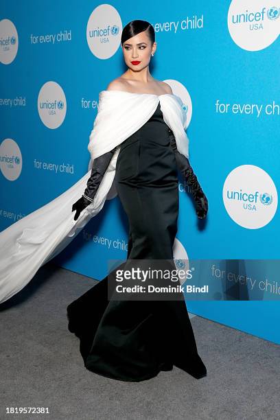 Sofia Carson attends the 2023 UNICEF Gala at Cipriani Wall Street on November 28, 2023 in New York City.