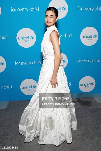 Aria Mia Loberti attends the 2023 UNICEF Gala at Cipriani Wall Street on November 28, 2023 in New York City.