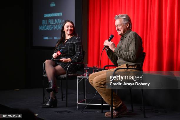 Emily Longeretta and Bill Pullman attend the SAG-AFTRA Foundation Conversations - "Murdaugh Murders: The Movie" at SAG-AFTRA Foundation Screening...