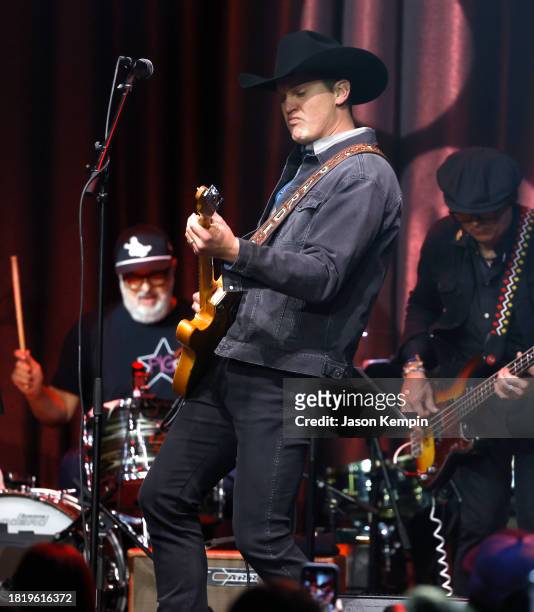 Jon Pardi performs during the Keith Gattis Tribute Show at Brooklyn Bowl Nashville on November 28, 2023 in Nashville, Tennessee.