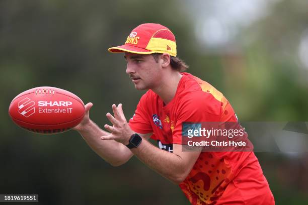 Will Rowlands during a Gold Coast Suns AFL training session at Heritage Bank Stadium on November 29, 2023 in Gold Coast, Australia.