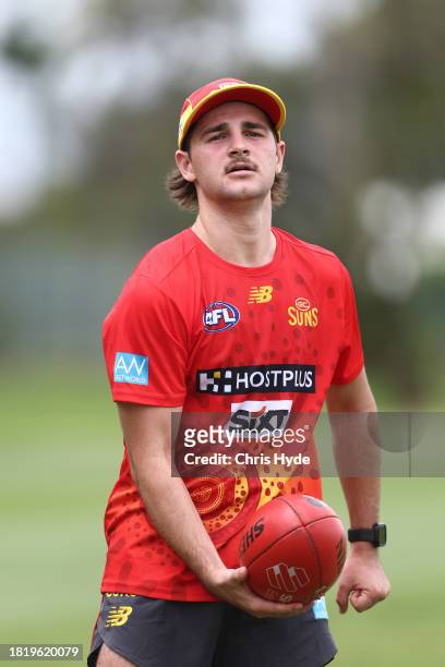 Will Rowlands during a Gold Coast Suns AFL training session at Heritage Bank Stadium on November 29, 2023 in Gold Coast, Australia.