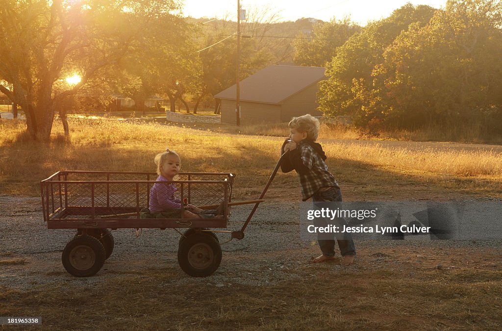 A Wagon Ride for Sister