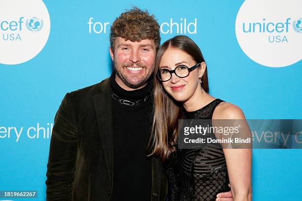 Timo Weiland and Sterling McDavid attend the 2023 UNICEF Gala at Cipriani Wall Street on November 28, 2023 in New York City.