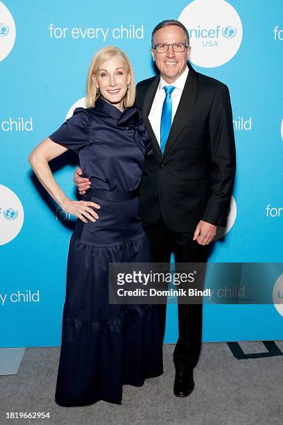 Susan Copley and Michael J. Nyenhuis attend the 2023 UNICEF Gala at Cipriani Wall Street on November 28, 2023 in New York City.