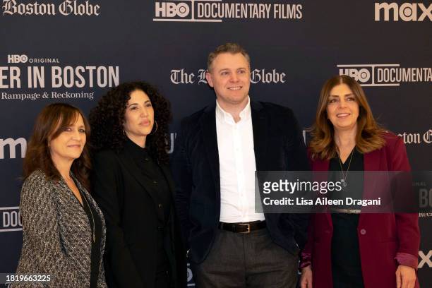 Lisa Heller, Sara Rodriguez, Director Jason Hehir and Nancy Abraham attend the Boston screening of "Murder In Boston: Roots, Rampage & Reckoning" at...