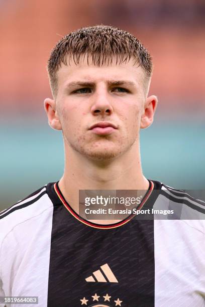 Finn Jeltsch of Germany during FIFA U-17 World Cup Round of 16 match between Germany and USA at Si Jalak Harupat Stadium on November 21, 2023 in...