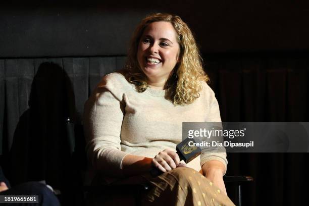 Kate Erbland speaks onstage during the "All of Us Strangers" BAFTA screening at AMC Lincoln Square Theater on November 28, 2023 in New York City.