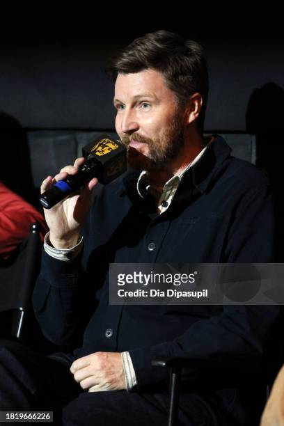 Andrew Haigh speaks onstage during the "All of Us Strangers" BAFTA screening at AMC Lincoln Square Theater on November 28, 2023 in New York City.