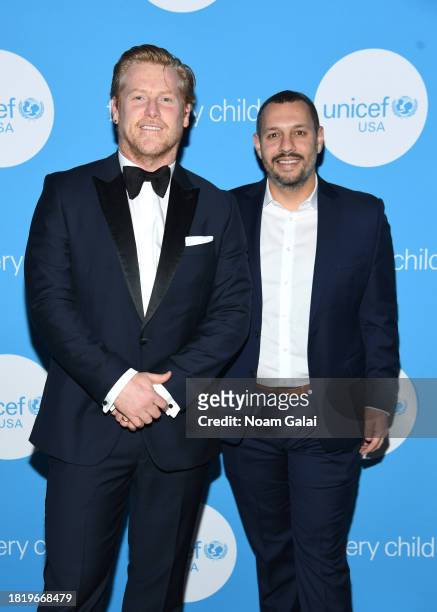 Lisle Richards and Mathew Shurka attend The UNICEF Gala at Cipriani Wall St. On November 28, 2023 in New York City.