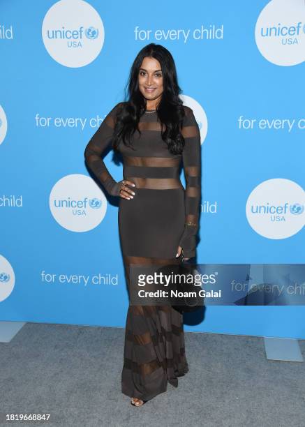 Purvi Padia attends The UNICEF Gala at Cipriani Wall St. On November 28, 2023 in New York City.