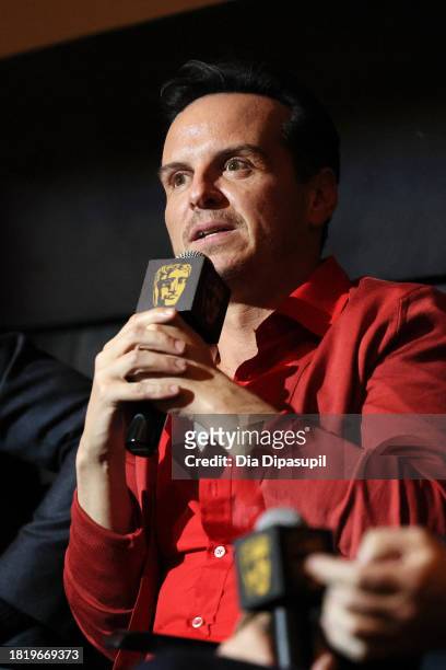 Andrew Scott speaks onstage during the "All of Us Strangers" BAFTA screening at AMC Lincoln Square Theater on November 28, 2023 in New York City.