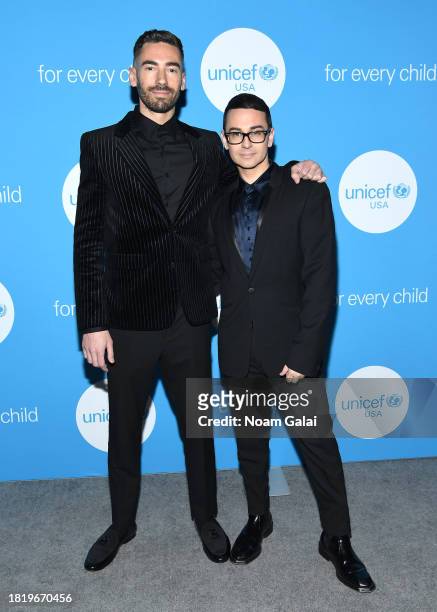 Kyle Smith and Christian Siriano attend The UNICEF Gala at Cipriani Wall St. On November 28, 2023 in New York City.