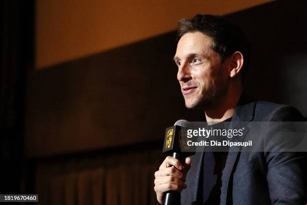 Jamie Bell speaksonstage during the "All of Us Strangers" BAFTA screening at AMC Lincoln Square Theater on November 28, 2023 in New York City.