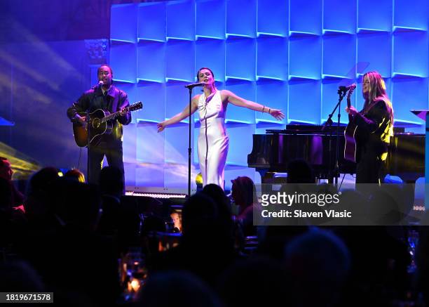 Maggie Rogers performs onstage during The UNICEF Gala at Cipriani Wall St. On November 28, 2023 in New York City.