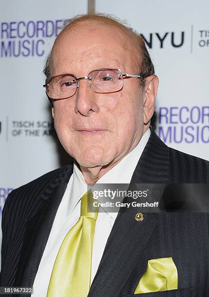 Clive Davis attends the Clive Davis Institute Of Recorded Music 10th Anniversary Party at Gallow Green at the McKittrick Hotel on September 26, 2013...