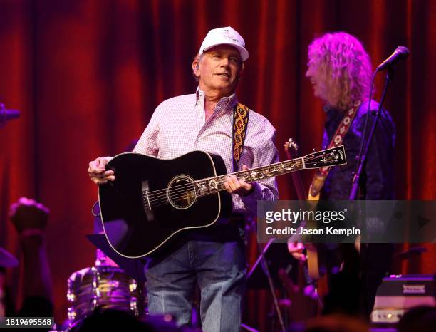 George Strait performs during the Keith Gattis Tribute Show at Brooklyn Bowl Nashville on November 28, 2023 in Nashville, Tennessee.