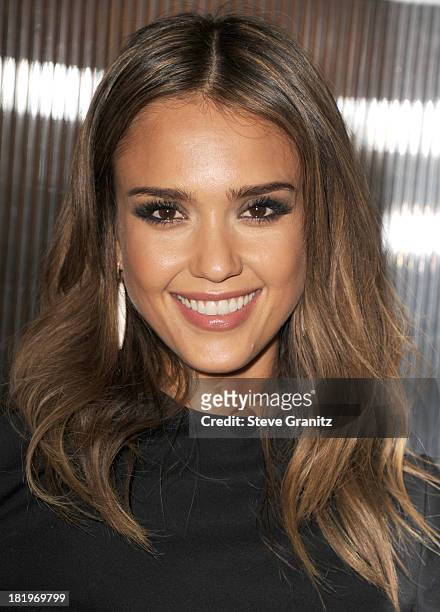 Jessica Alba arrives at the "A.C.O.D." - Los Angeles Premiere at the Landmark Theater on September 26, 2013 in Los Angeles, California.