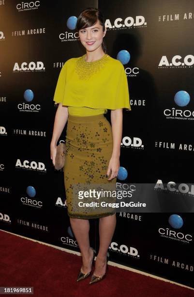 Actress Mary Elizabeth Winstead arrives at the Los Angeles premiere of "A.C.O.D." at the Landmark Theater on September 26, 2013 in Los Angeles,...