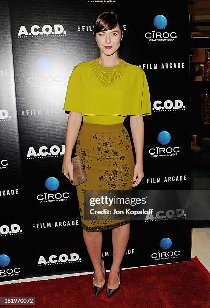 Actress Mary Elizabeth Winstead arrives at the Los Angeles Premiere "A.C.O.D." at the Landmark Theater on September 26, 2013 in Los Angeles,...