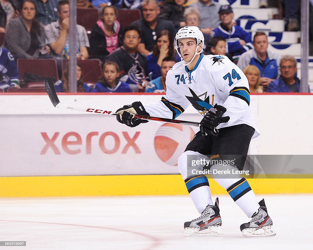 San Jose Sharks v Vancouver Canucks