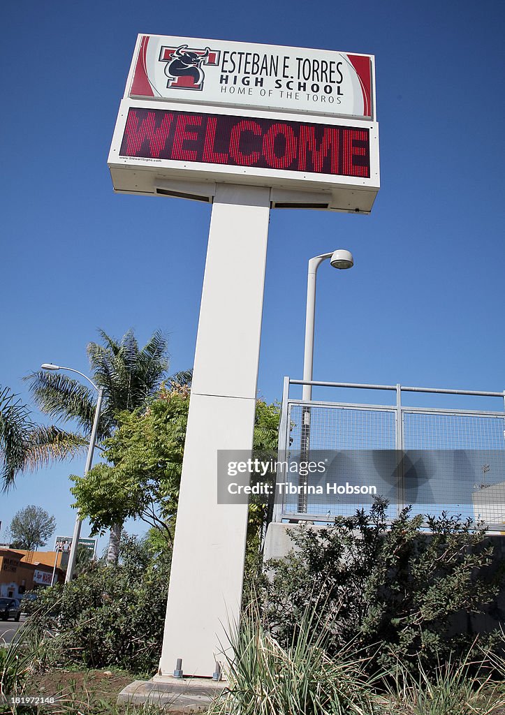 Esteban E. Torres High School on September 26, 2013 in Los Angeles