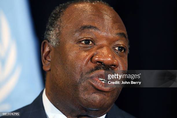 Ali Bongo Ondimba, President of Gabon attends the 68th session of the United Nations General Assembly on September 26, 2013 in New York City.