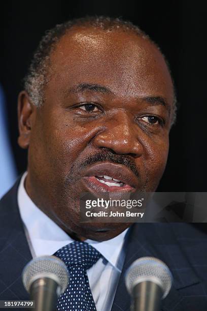 Ali Bongo Ondimba, President of Gabon attends the 68th session of the United Nations General Assembly on September 26, 2013 in New York City.