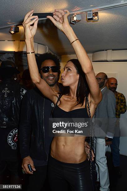 Lenny Kravitz and Ines Rau attend the 'Little Beast' Ellen Von Unwerth Exhibition Preview and Photo Magazine Special Issue Launch Party at Galerie 2...