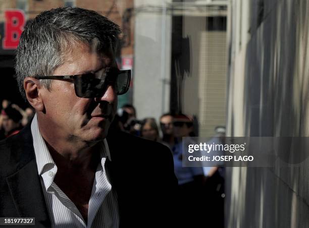 Jorge Horacio Messi father of Barcelona football star Lionel Messi arrives to the courhouse in the coastal town of Gava near Barcelona on September...