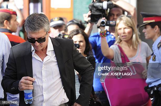 Jorge Horacio Messi father of Barcelona football star Lionel Messi arrives to the courhouse in the coastal town of Gava near Barcelona on September...