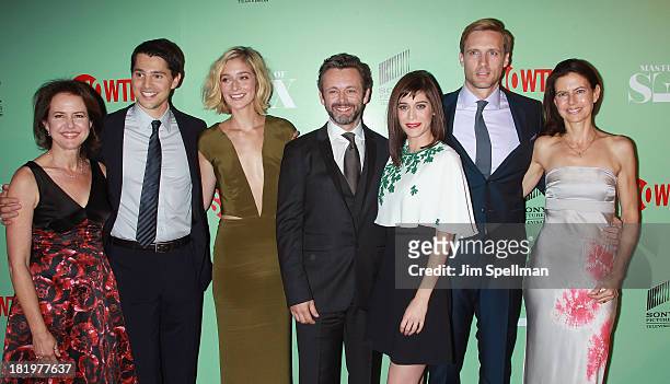 Executive Producer Michelle Ashford, actors Nick D'Agosto, Caitlin Fitzgerald, Michael Sheen, Lizzy Caplan, Teddy Sears and executive producer Sarah...