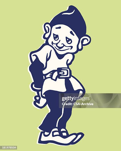 ilustrações de stock, clip art, desenhos animados e ícones de tímido elfo - trol personagem fictícia