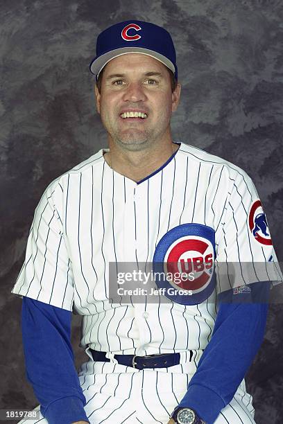 Spring Training Instructor, Ryne Sandberg of the Chicago Cubs poses for a portrait during the Cubs' spring training Media Day on February 21, 2003 at...