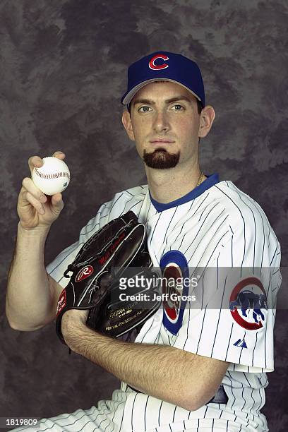 Matt Clement of the Chicago Cubs poses for a portrait during the Cubs' spring training Media Day on February 21, 2003 at Fitch Park in Mesa, Arizona.