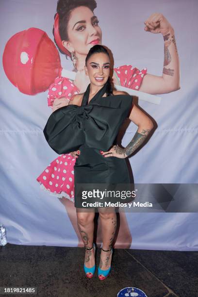 Yered Licona, of Wander Lovers, is seen during a press conference for `Wanders´ perfumeat Teatro Centenario Coyoacan on November 28, 2023 in Mexico...
