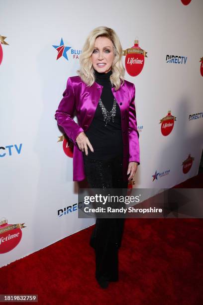 Donna Mills attends a Holiday Celebration with the Stars of "It's A Wonderful Lifetime", joining together to honor military spouses with Blue Star...