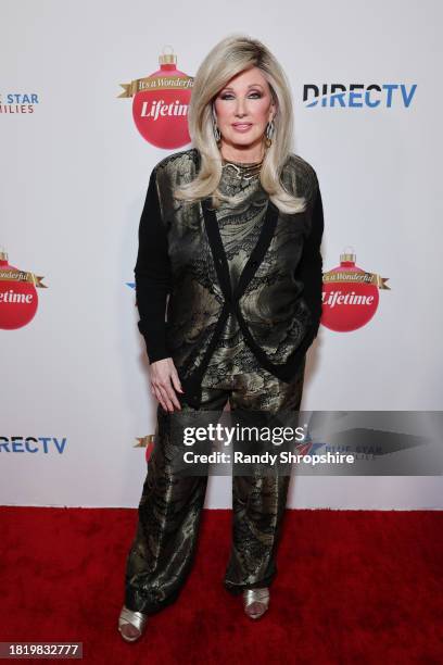 Morgan Fairchild attends a Holiday Celebration with the Stars of "It's A Wonderful Lifetime", joining together to honor military spouses with Blue...