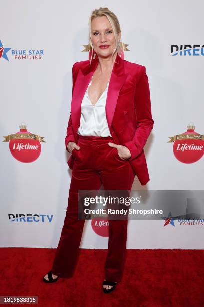 Nicollette Sheridan attends a Holiday Celebration with the Stars of "It's A Wonderful Lifetime", joining together to honor military spouses with Blue...
