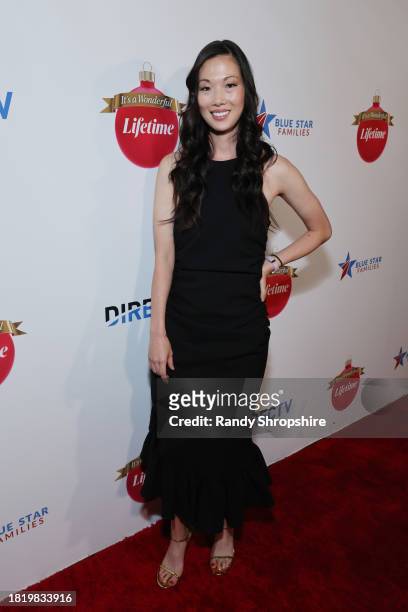 Kimberly Harbour attends a Holiday Celebration with the Stars of "It's A Wonderful Lifetime", joining together to honor military spouses with Blue...