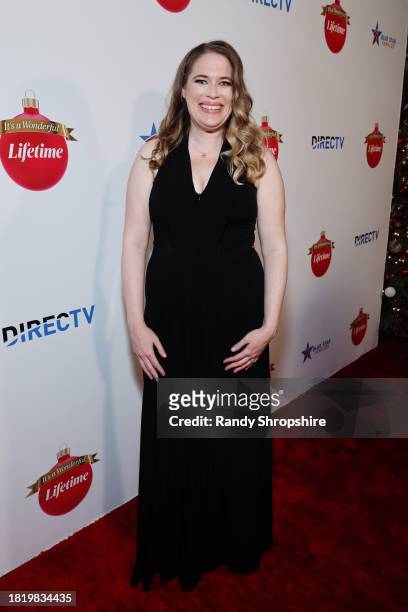 Brittany Salling attends a Holiday Celebration with the Stars of "It's A Wonderful Lifetime", joining together to honor military spouses with Blue...