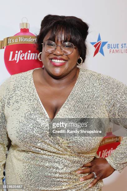 Attiana Harper attends a Holiday Celebration with the Stars of "It's A Wonderful Lifetime", joining together to honor military spouses with Blue Star...