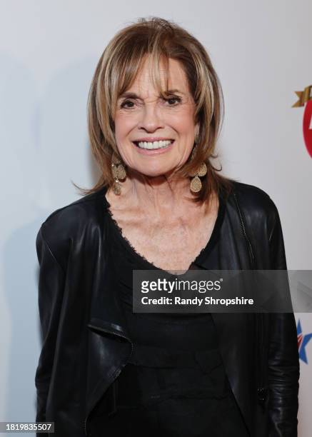 Linda Gray attends a Holiday Celebration with the Stars of "It's A Wonderful Lifetime", joining together to honor military spouses with Blue Star...