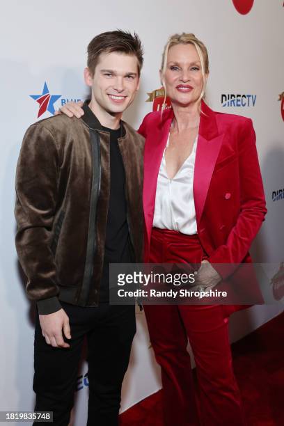 Layne Herrin and Nicollette Sheridan attend a Holiday Celebration with the Stars of "It's A Wonderful Lifetime", joining together to honor military...