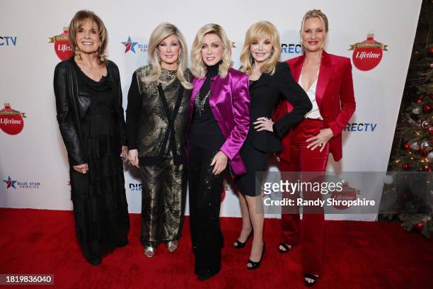 Linda Gray, Morgan Fairchild, Donna Mills, Loni Anderson and Nicollette Sheridan attend a Holiday Celebration with the Stars of "It's A Wonderful...