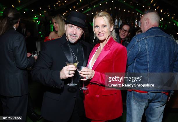 Ed Polgardy and Nicollette Sheridan attend a Holiday Celebration with the Stars of "It's A Wonderful Lifetime", joining together to honor military...