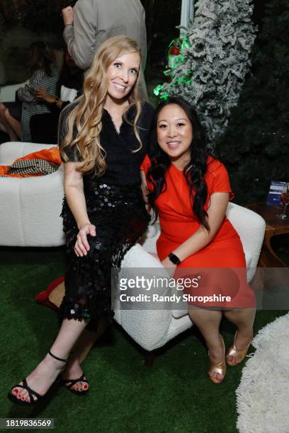 Allison McGurk and Fiona Rostad attend a Holiday Celebration with the Stars of "It's A Wonderful Lifetime", joining together to honor military...