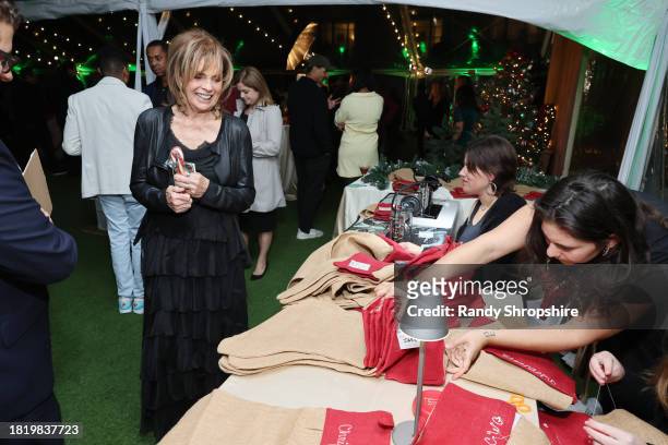 Linda Gray attends a Holiday Celebration with the Stars of "It's A Wonderful Lifetime", joining together to honor military spouses with Blue Star...